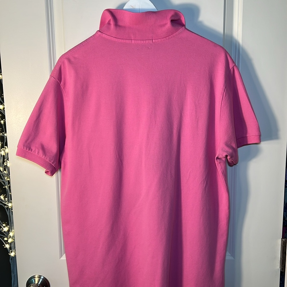 Polo by Ralph Lauren Men's Bright Pink Short Sleeve Polo Shirt/L - Picture 5 of 11